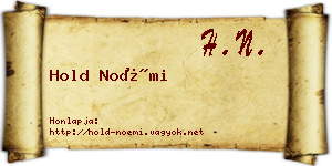 Hold Noémi névjegykártya